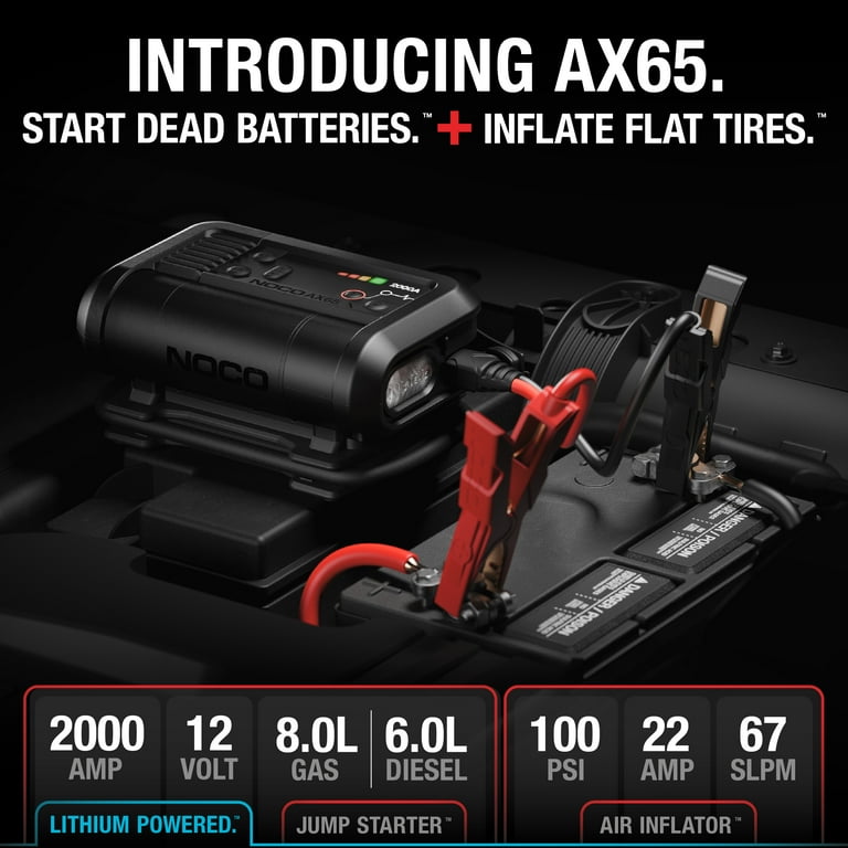NOCO Boost Air AX65: 2000A Jump Starter with 22A 100 PSI Air