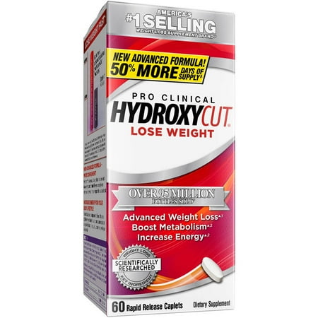 Hydroxycut clinique Pro perte de poids supplément Rapid Release Caplets, 60 count