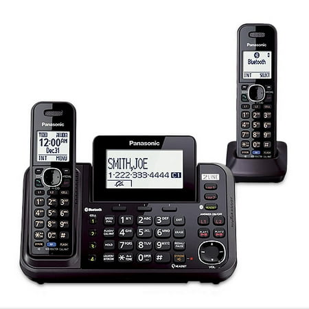 Digital 2 Line Cordless Accessory - Panasonic KX-TG9542B DECT 6.0 Plus 2-Line 2 Handset Digital Cordless Answering System