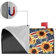 thumbnail image 4 of Lovely Sunflowers Mailbox Covers, USA Flag Magnetic Post Box Cover Wraps Standard Size 21x18 in for Garden Yard Decor, 4 of 7