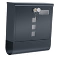 thumbnail image 4 of Luzkey Drop Box with Lock Post Box Rustic Sturdy Porch Garden Decoration Outside Coffee Shop Decoration Rainproof Wall Mount Mailbox Gray, 4 of 8