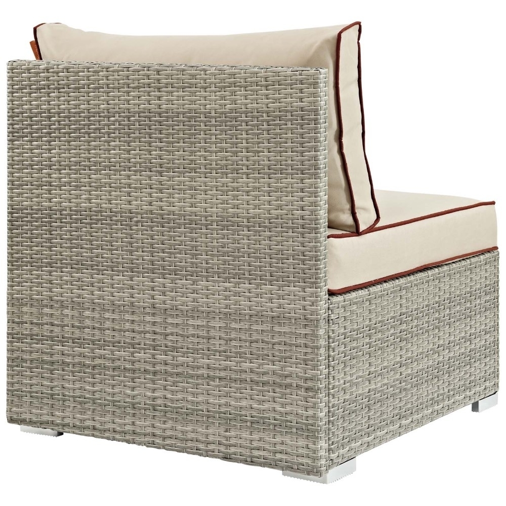 Repose Outdoor Patio Armless Chair EEI-2958-LGR-BEI - image 3 of 3
