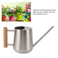 thumbnail image 3 of Regadera de Acero Inoxidable de 900 Ml con Pico Largo de Madera Elegante Regadera de Flores para Jardín Plantas de Interior y Exterior ANGGREK Otros, 3 of 8