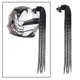 thumbnail image 4 of Casco unisex para adultos con rampa degradada, cola de caballo, peluca rizada para motocicleta Negro Gris claro, 4 of 9