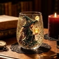 thumbnail image 7 of Witch Stemless Wine Glass Set, 6 Piece Gothic Crystal Ball Glass Cups for Halloween, Witch Themed Stemless Tumbler for Witchy Decor and Party Drinking, Vintage Style, 7 of 7