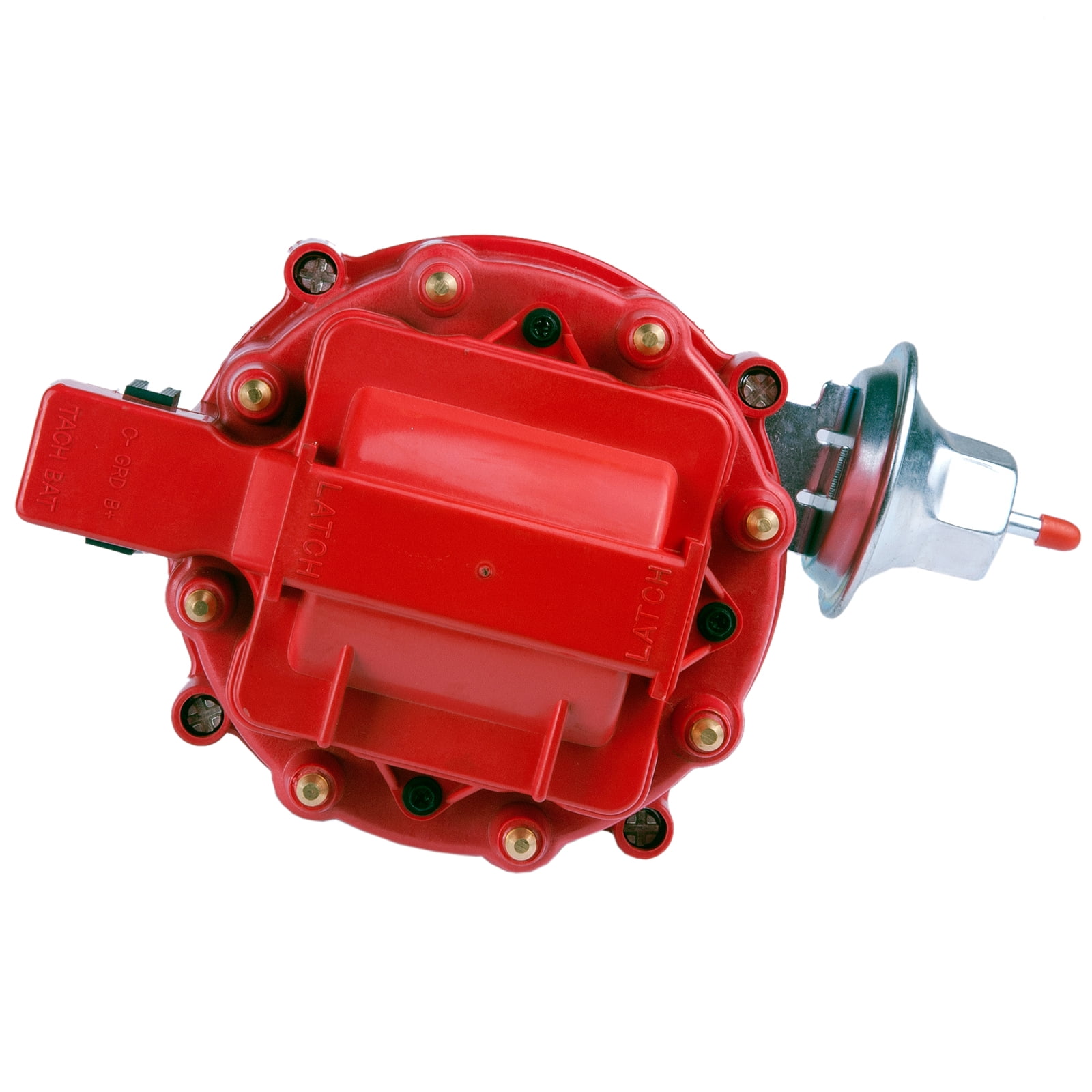 HEI Ignition Distributor w/Cap & Rotor 1040011 65K Coil Small Block for Pontiac 301ci 326ci 350ci 389ci 400ci 421ci 428ci 455ci V8 Red Cap