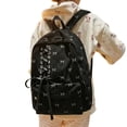 thumbnail image 2 of Backpacks for Girls Corduroy Bow Backpack for Students Casual Commute Lightweight Daypack Black One Size, 2 of 4