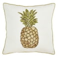 thumbnail image 2 of Saro Lifestyle Cotton Throw Pillow with Beaded Pineapple Design and Poly Filling, 2 of 5