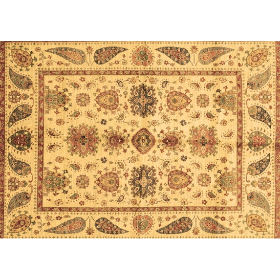 Ahgly Company Indoor Rectangle Abstract Brown Modern Area Rugs, 2' x 3'