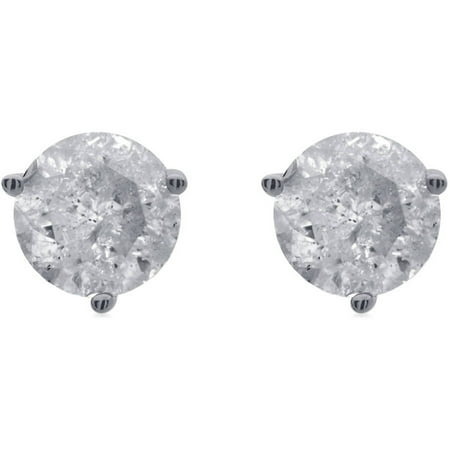 2.0 Carat T.W. Round Diamond 14kt White Gold Martini Stud Earrings, IGL Certified, Comes in a Box