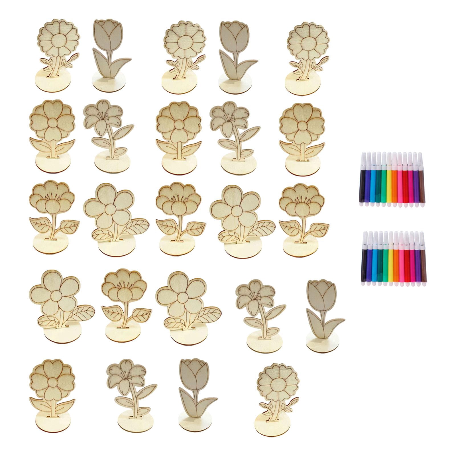 balikha 24 Pieces for Kids Early Education Toy Decoration Ornaments DIY Coloring Toy Kit Preschool Craft Material Kids