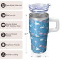 thumbnail image 3 of 20OZ Flamingo Tumbler with Handle BPA Free Travel Cup Perfect Gifts for Women Flamingo Lovers Suitable for Birthday Christmas Celebrations Home Use, 3 of 6