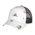 thumbnail image 7 of Picia Rabbit Blowing Dandelions Pattern Trucker Hat,Baseball Cap,Sun Protection Cap,Stylish Headwear,Leisure Cap,Outdoor Sports Cap, 7 of 7