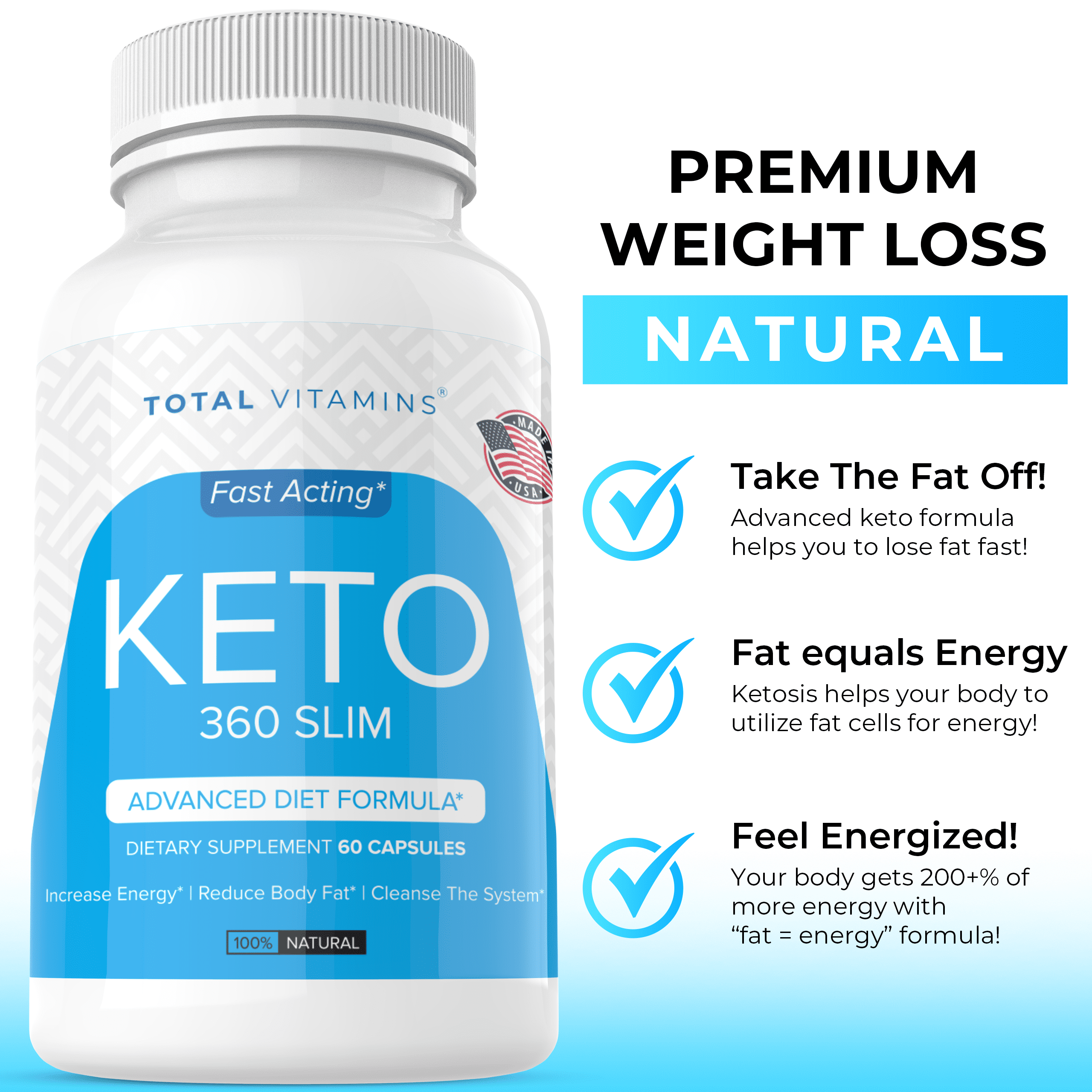 Keto 360 Slim Advanced Diet Formula Pills, Keto Slim 360 Fast Acting