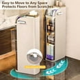 thumbnail image 2 of Bathroom Floor Cabinet Narrow Slim Gap Tower, Rolling Unit with Clear Drawers for Towels, 2 of 3