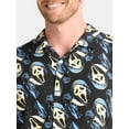 thumbnail image 4 of Ghost Face Men's and Big Men's Print Resort Shirt, Sizes XS-3XL, 4 of 5