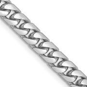 14K White Gold 5 mm Solid Miami 20 in. Cuban Chain