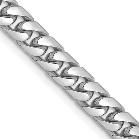 14K White Gold 5 mm Solid Miami 20 in. Cuban Chain