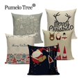 thumbnail image 2 of Fundas De almohadas De decoración para el hogar, Adornos De Navidad con dibujos animados De Papá Noel y ciervo, regalos De Feliz Navidad para el Año Nuevo, 2 of 4