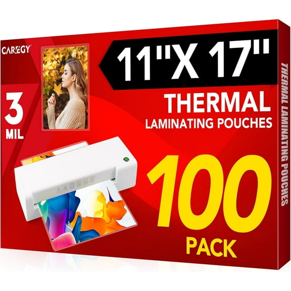 100 Pack Laminating Sheets, Hold 11 x 17 Inch Sheet, 3 Mil Clear Thermal Laminating Pouches 11.5 x 17.5 Inch Lamination Sheet Paper for Laminator, Round Corner