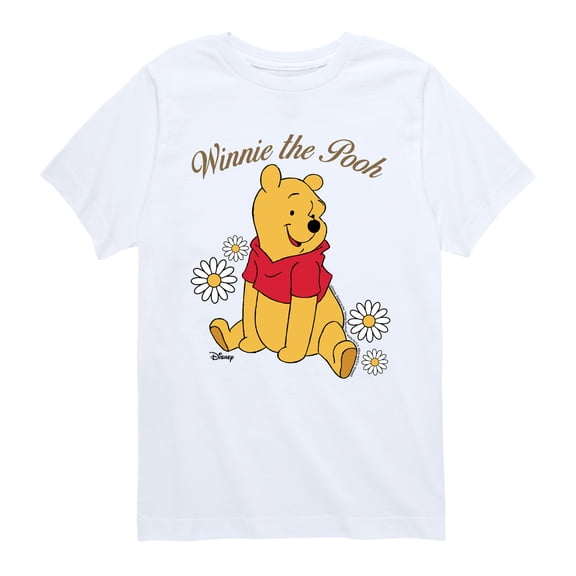 Winnie the Pooh - Sitting Pooh - Youth Boys Short Sleeve Graphic T-Shirt