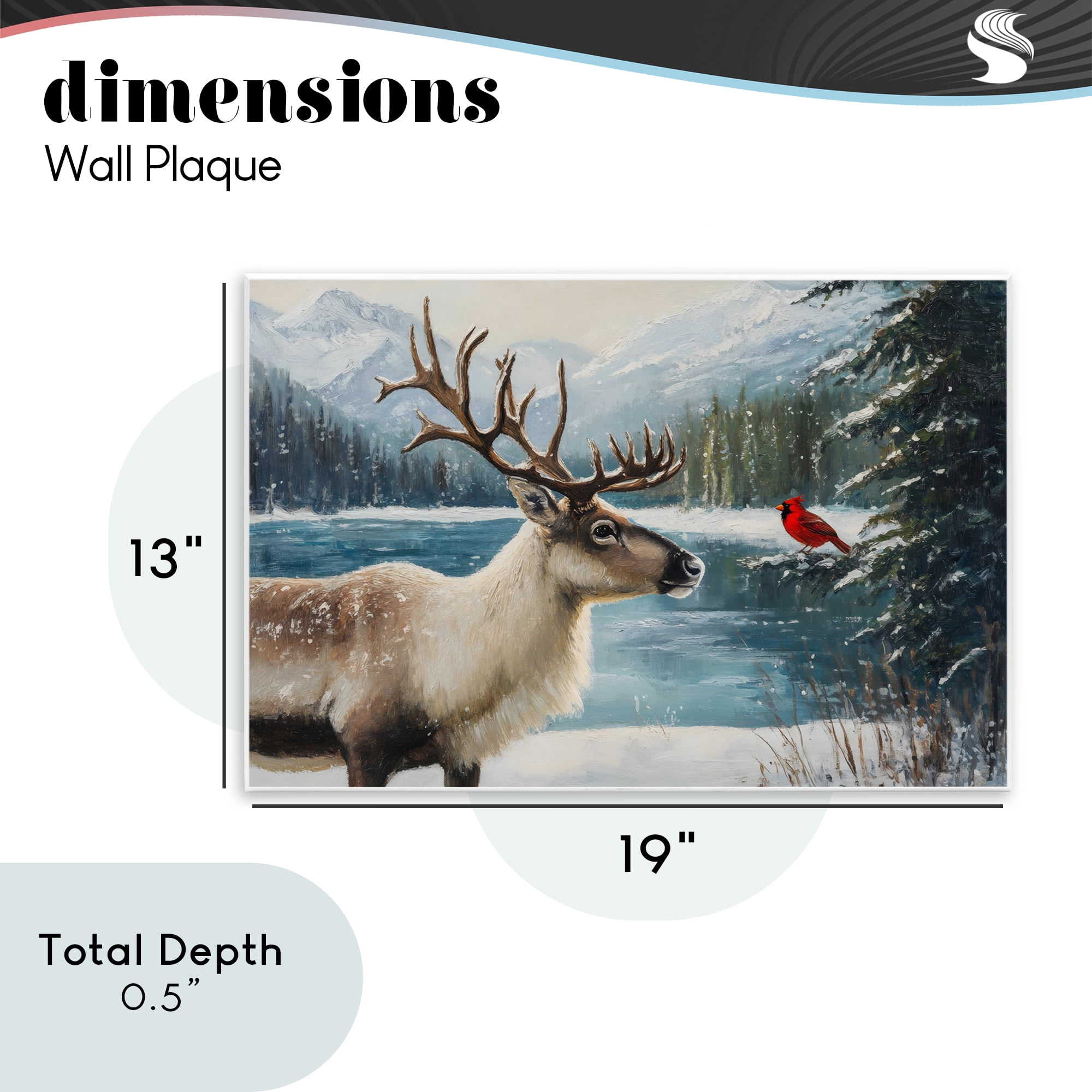 Christmas Conversation In Wild Wall Plaque Art, design by Petal Prints Design