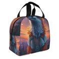 thumbnail image 2 of Disketp Starry Sky Meditating Fox for Insulated Lunch Bag for Women and Men, Perfect for Work, Hiking, Picnic, 2 of 8