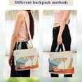 thumbnail image 4 of FORMRS Womens Corduroy Tote Bag Crossbody Shoulder Handbag with Pocket, Beige Glasses, 4 of 7