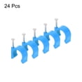 thumbnail image 3 of Unique Bargains 18mm Dia PE Blue Round Cable Clips with Steel Nail 24 Pack, 3 of 5