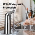 thumbnail image 3 of Automatic soap dispenser, touch-free, automatic liquid soap dispenser, waterproof sensor soap dispenser - plate with silver, 3 of 5