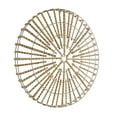 thumbnail image 5 of DecMode Light Brown Rattan Handmade Wrapped Stick Geometric Wall Decor with Black Metal Frame, 5 of 7