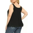 thumbnail image 3 of Vaslanda Women's Plus Size Tank Top with Built-in Bra Cup Casual Flowy Swing Pleated Tops (S-4XL), 3 of 4