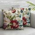 thumbnail image 3 of BCIIG Flowers Graphic Decorative Throw Pillow Cover for Home Couch Living Room Bed Sofa - Short Plush Material - Invisible Zipper Design - Pack of 1 18x18in, 3 of 5