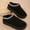 Black, variant on Pennysue Women's Warm Slippers Thick Sole Slip On Non-Slip Boots With Decorative Stitched Trim House Shoes