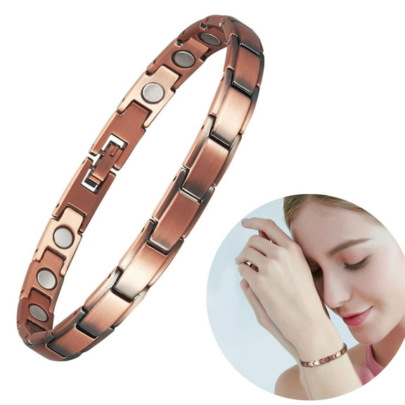 Wollet Pure Copper Bracelets for Women, Adjustable 7.8-8.8 inches,COB-0056