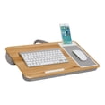 thumbnail image 4 of LapGear Home Office Lap Desk with Device Ledge, Mouse Pad, and Phone Holder - Oak Woodgrain - Fits Up to 15.6 Inch Laptops - Style No. 91589, 4 of 7
