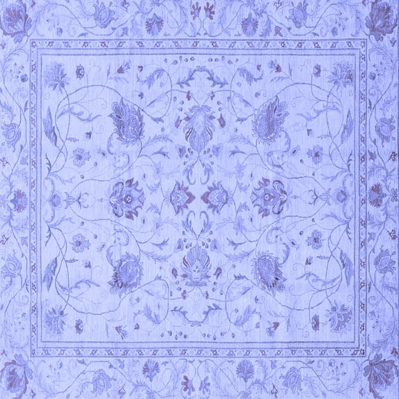 Ahgly Company Indoor Square Oriental Blue Traditional Area Rugs, 3' Square