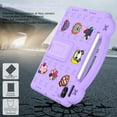 thumbnail image 4 of TECH CIRCLE Case for iPad Air 5th/4th Gen 10.9" 2022/2020,iPad Pro 11 inch 4th/3rd/2nd/1st Gen,Panda Shockproof Rugged Lightweight Convertible Handles Stand Kids Friendly Pencil Holder Case,Purple, 4 of 7