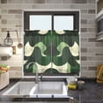 thumbnail image 4 of Yayeee Kitchen Curtains Tier Pair Light Filtering 27"x36" Rod Pocket Short Cafe Window Panel, Black Abstract, 4 of 6