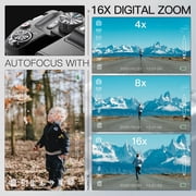 NBD Digital Camera for Photography,4K 64MP Video Camera with 16X Digital Zoom and 32GB SD Card Black
