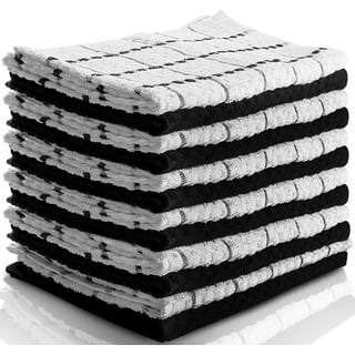 susiyo Kitchen Dish Towels, Black and White Polka Dot Kitchen Towels Set of  6 Super Soft Absorbent Dish Towels Set Microfiber Polyester Kitchen Dish