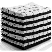 12 Pack Kitchen Towel Dish Cloth Super Absorbent Tea Towels 15x25" Utopia Towels- Black