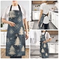 thumbnail image 6 of Kitchen Apron with 2 Pockets Adjustable waterproof Cooking Aprons for Women Men Chef Pine Tree and Snow, 6 of 7