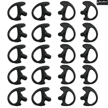 MaximalPower Two Way Radio Left & Right Medium Size Soft Silicon Open Ear Insert Earbud Earmould for Acoustic Coil Tube -Black Color (10-Pair Left+Right M) price history on PriceWatchPro