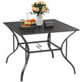thumbnail image 1 of Outsunny Table de Salle à Manger d'Extérieur avec Trou pour Parasol, Table de Patio, Gris Foncé, 1 of 10