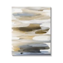 Stupell Industries Brown Blue Abstract Shapes Graphic Art Gallery Wrapped Canvas Print Wall Art, Design by Jackie Hanson