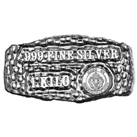 1 Kilo Silver Bar - Tombstone Silver Nugget .999 Fine Silver Bullion Bar