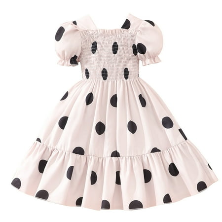 

LUOGENLI Girls Skirts Size 5-6 Toddler Girls Short Sleeve Prints Dress Dance Party Dresses Clothes Girls Dresses Plus Size Girls Dress Shoes Size 13 4-5 Years