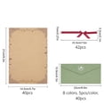 thumbnail image 2 of 1 Set Vintage Retro Western Style Paper Envelope Bowknot Polyester Satin Ribbon Gilding Kraft Writing Paper Mixed Color 22x10.9cm 40pcs, 2 of 7