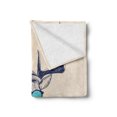 thumbnail image 2 of Antlers Soft Flannel Fleece Blanket, Illustration of Deer Dressed up Like Cool Hipster Fashion Creative Fun Animal, Cozy Plush for Indoor and Outdoor Use, 60" x 80", Beige Dark Blue, by Ambesonne, 2 of 5